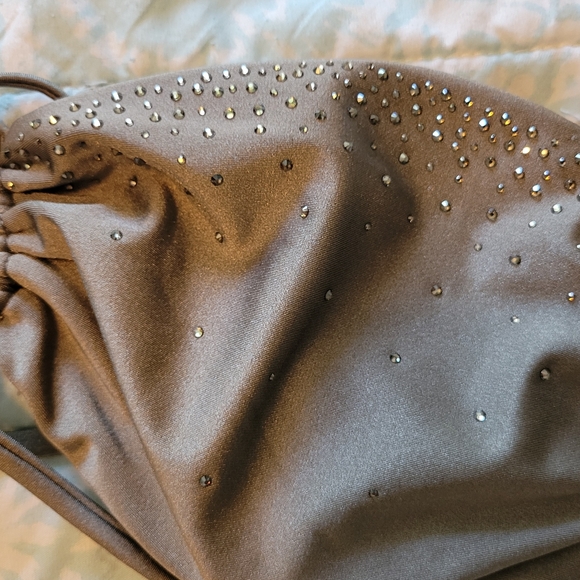 NWT Bellisima Platinum Bikini Bathingsuit W/ Swarovski Elements Size Xtra Large - Picture 9 of 13